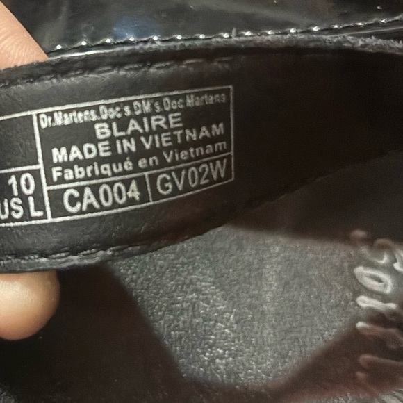 Dr Martens Black Blaire Sandals Patent Leather Size 10 Platform - Picture 8 of 8